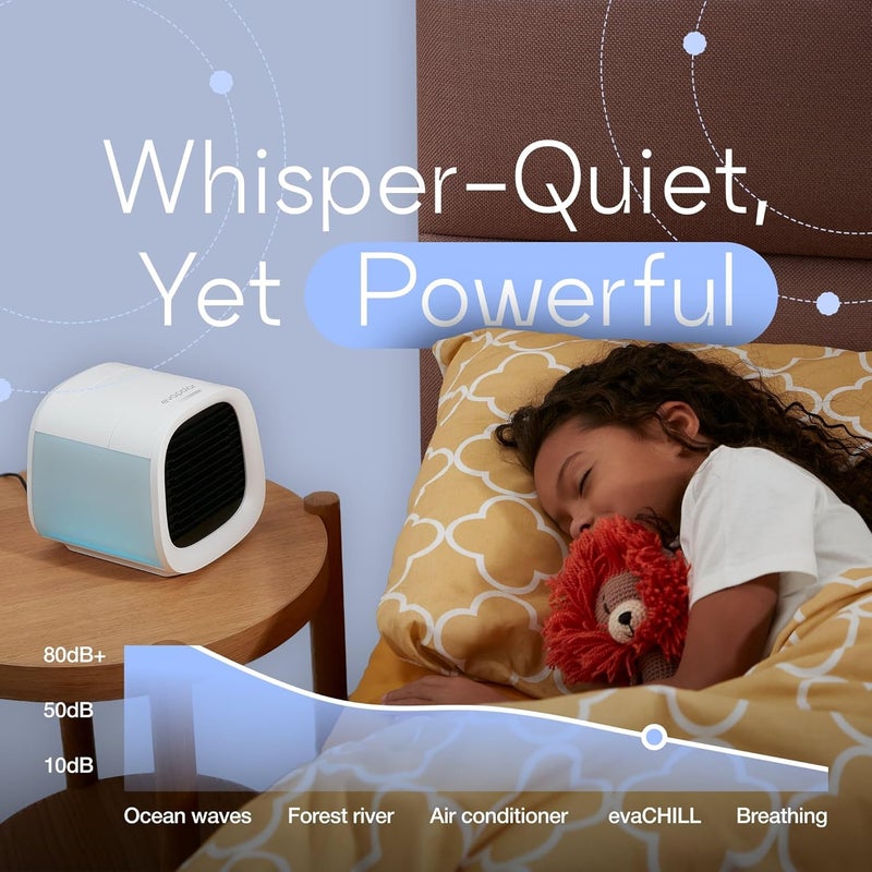 evapolar evaCHILL Portable Air Conditioners - Portable AC Unit - Small Personal Evaporative Air Cooler & Fan for Desk, Office, Car, Camping, White - Image 3